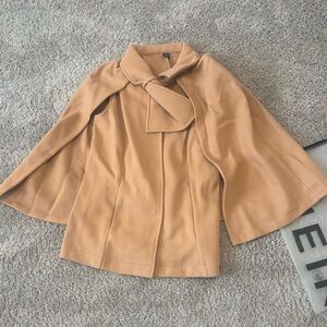 Elegant Tan Cape Coat